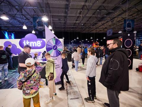 itm8 Main Partner Gamebox Festival stand