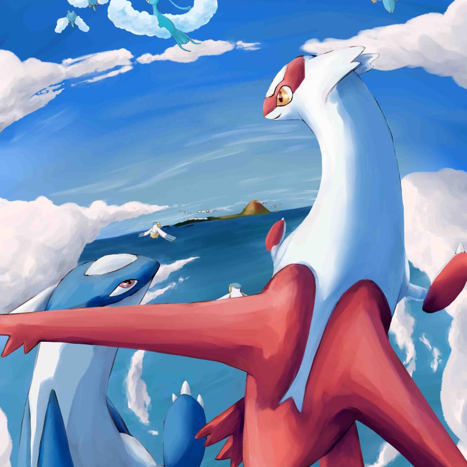 Latios and Latias - A4 print