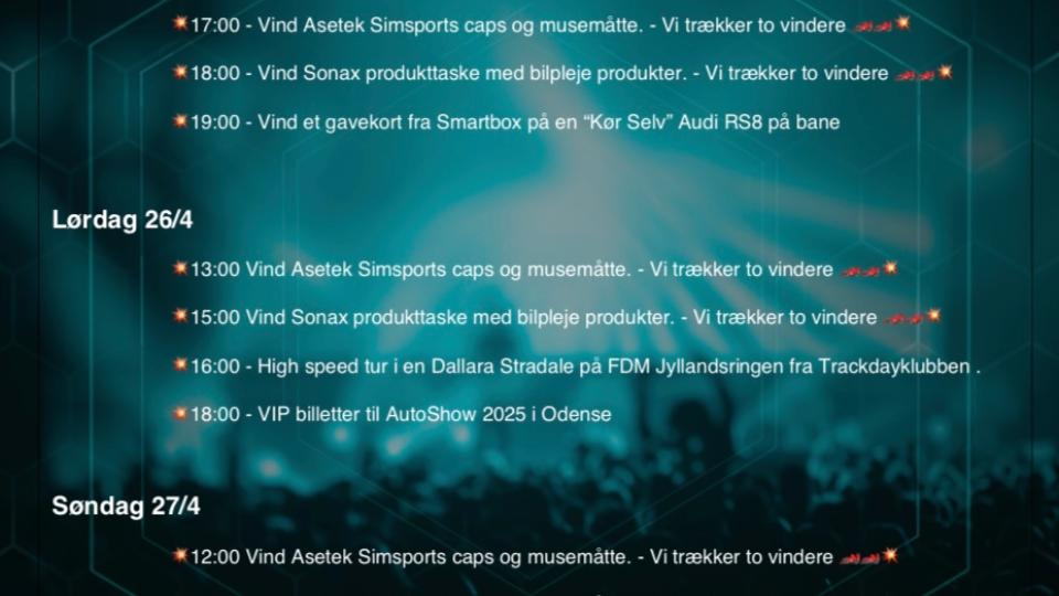 Præmieoversigt / Lodtrækning